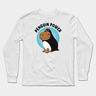 Penguin power Capybara Penguin Long Sleeve T-Shirt